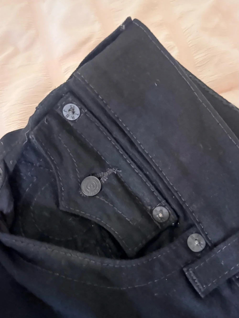 True Religion Black Straight-Leg Bottoms